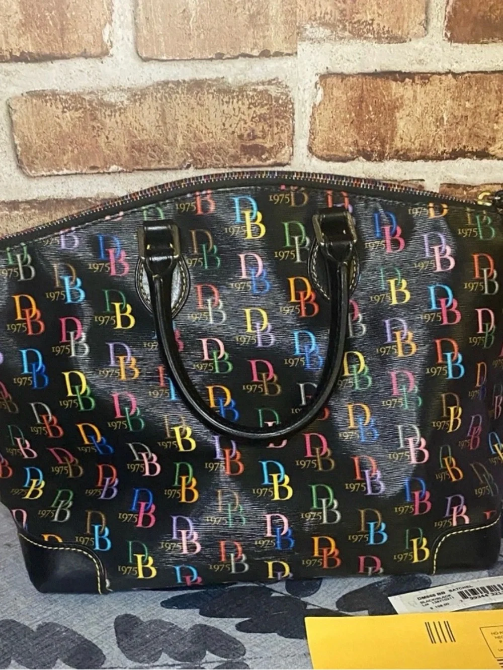Dooney & Bourke Black Multicolor Darcy missing crossbody strap